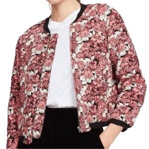 Sandro evora floral bomber jacket